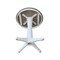 International Concepts Round 30 in Rd Top Ped Table, Counter Ht, White/Heather Gray, 30 W, 30 L, 35.9 in H, Wood K05-30RT-27B-6B - alternate 2
